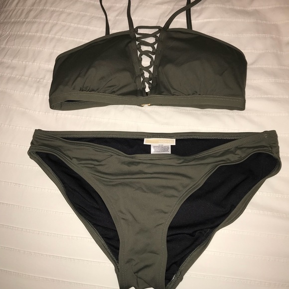 michael kors olive green swimsuit
